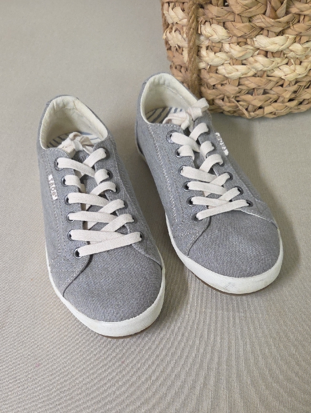 Taos Star Canvas Low-Top Sneakers with Cream Laces